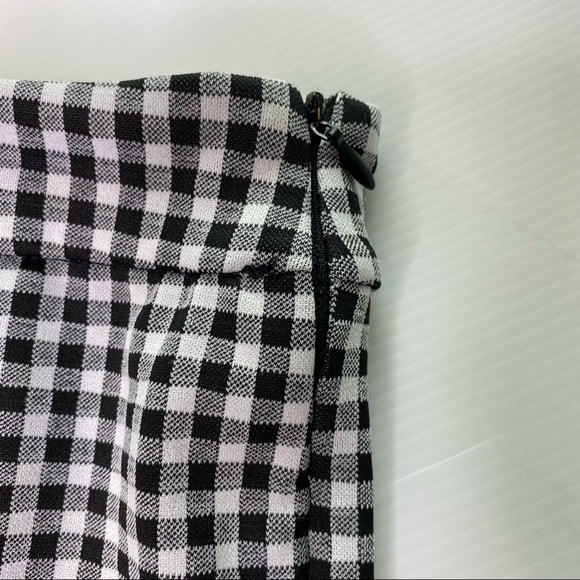Forever 21 Black & White Checked Flare Pants - Picture 2 of 6